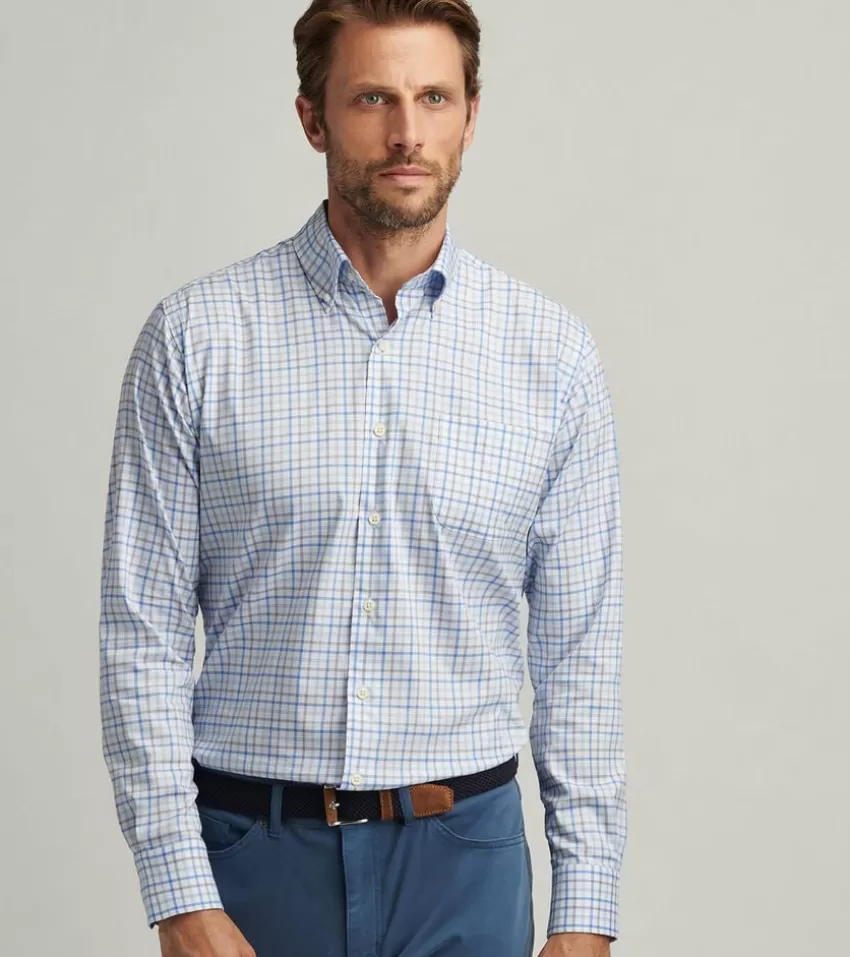 Peter Millar Sport Shirts^Calgary Crown Lite Cotton-Stretch Sport Shirt BLUEPOPPY