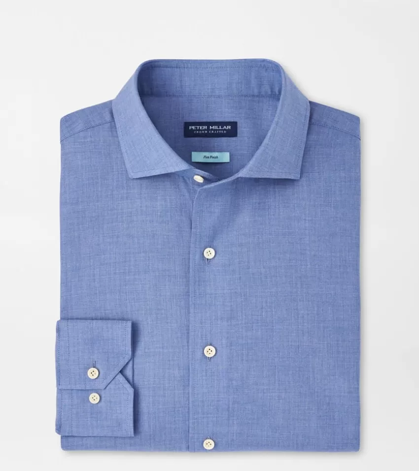 Peter Millar Sport Shirts^Cumbria Fleece Finish Sport Shirt BROOKBLUE