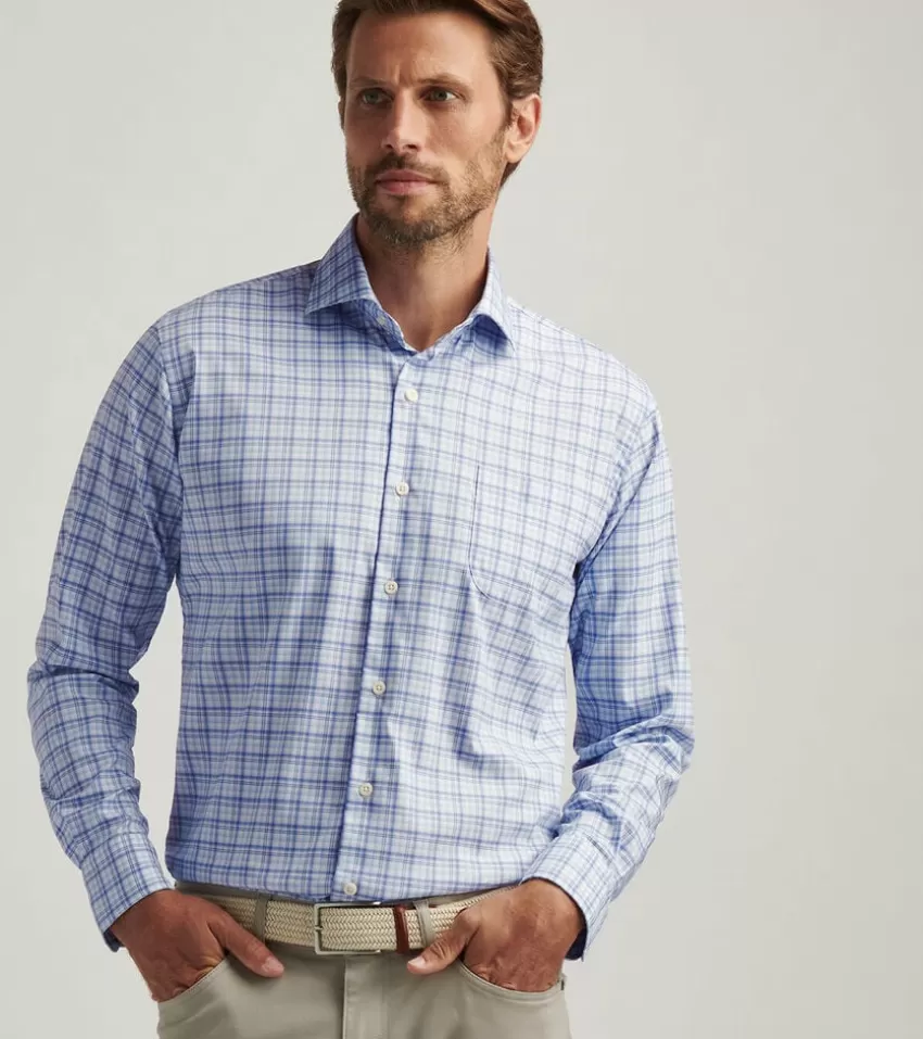 Peter Millar Sport Shirts^Garrow Crown Lite Cotton-Stretch Sport Shirt BLUEFREESIA