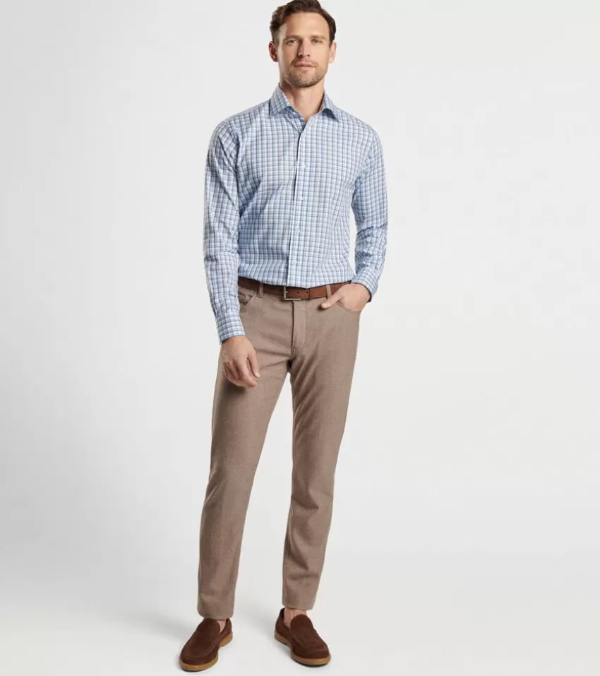 Peter Millar Sport Shirts^Howgill Cotton Sport Shirt BROOKBLUE
