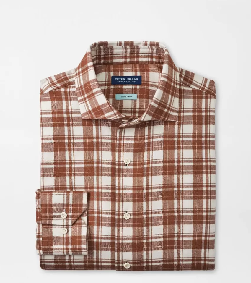 Peter Millar Sport Shirts^Trento Italian Flannel Sport Shirt Tawny